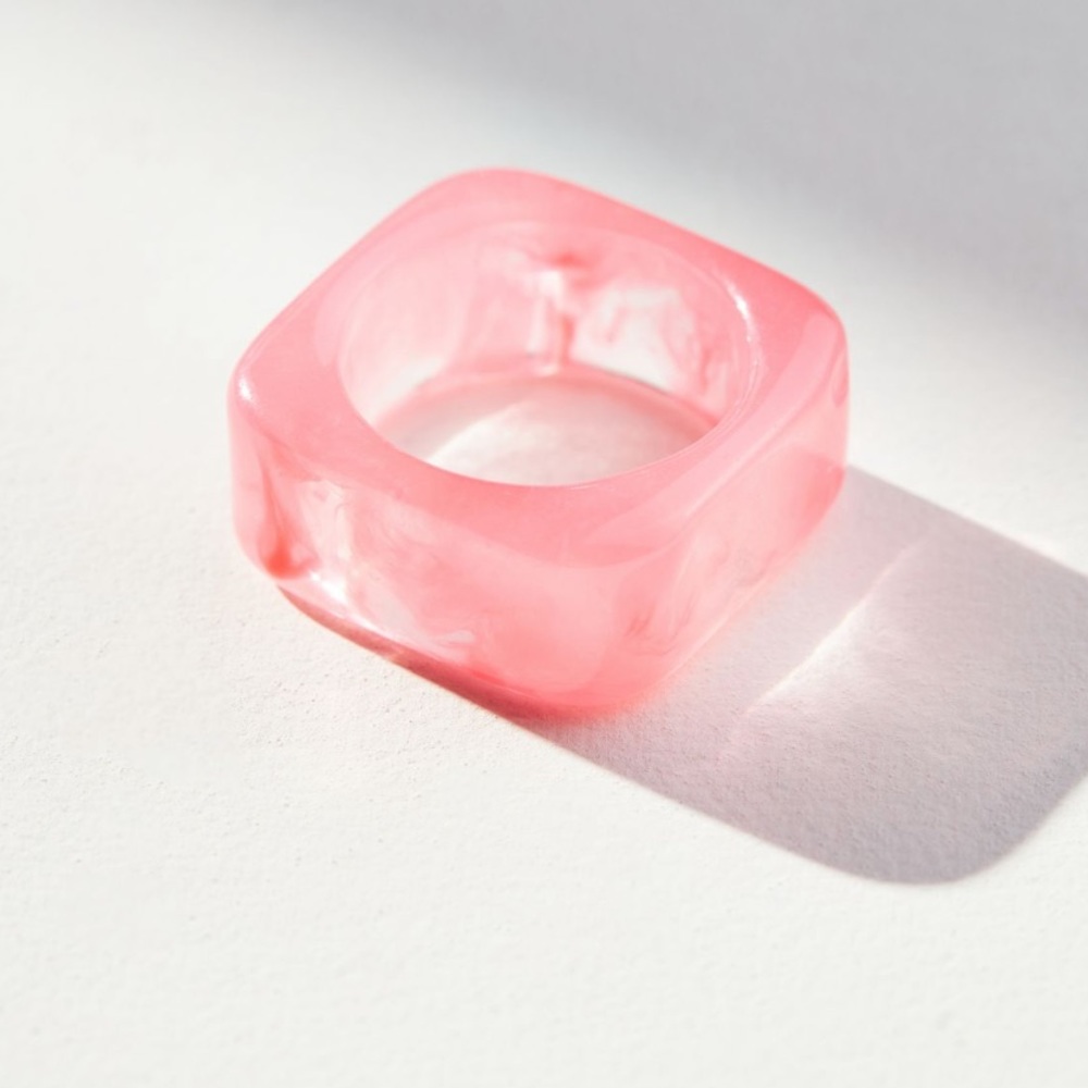 Square resin cocktail ring from Anthropologie